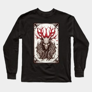 Horror Card Wendigo Long Sleeve T-Shirt